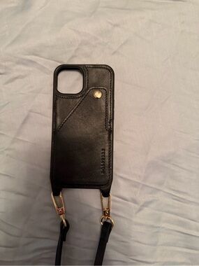 THE OLIVIA BLACK | ULTRA-DURABLE
GENUINE SMOOTH LEATHER IPHONE 14CASE CROSSBODY
